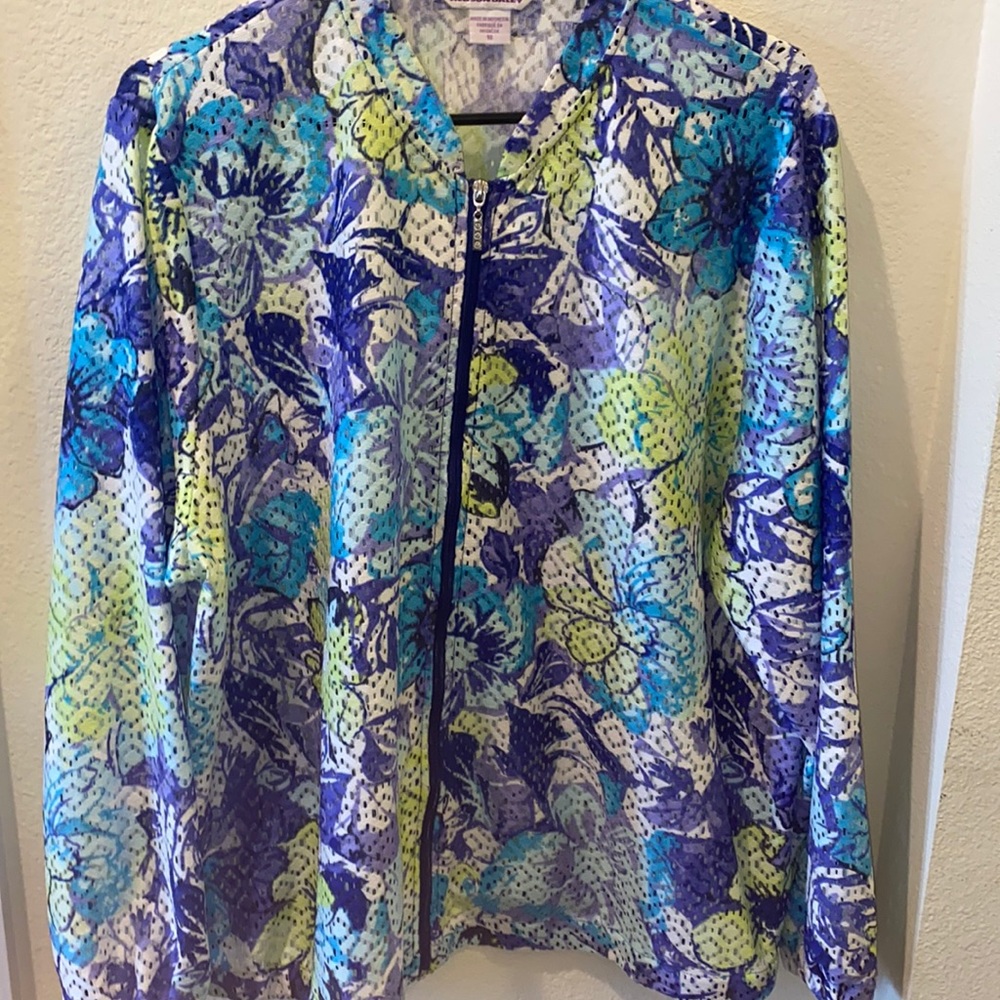 Allison daley size 18 blue purple green sports jacket never worn great condition